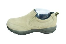 LL Bean Women's Tan Suede Slip On Moccasin Casual Loafer Clog Shoes Size 9.5 M