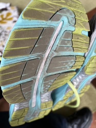 Asics Gel Nimbus 18 T650N Gray Blue Running Shoes Lace Up Women Size 7.5 - Picture 11 of 12
