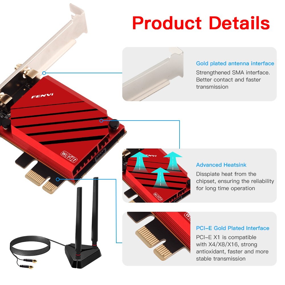 Scheda Interna Wifi Tnfeeon Dual Band 1200MBPS Card Per 7 8 10 11, Plug Scheda Interna Wifi Tnfeeon Dual Band 1200MBPS Card Per 7 8 10 11, Plug