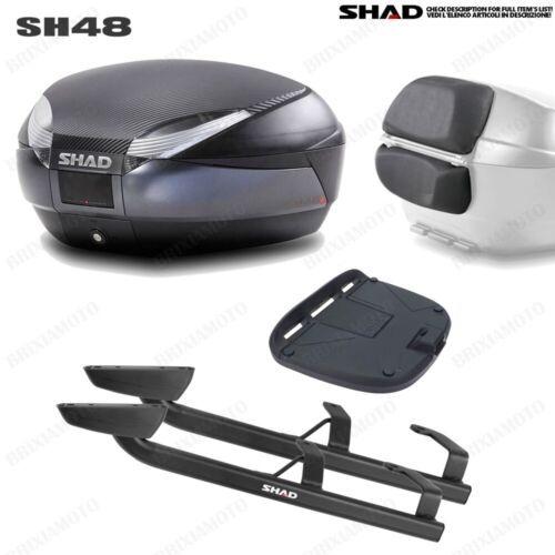 Set SHAD Chassis + Coffre SH48 Carbone For Yamaha 530 T-Max Dx 2017-2018 - Picture 1 of 7