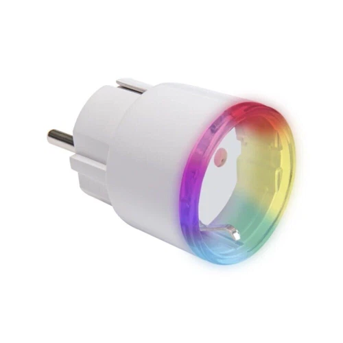 Shelly Plus Plug S 12A WLAN Steckdose mit Messfunktion und RGB-LED.