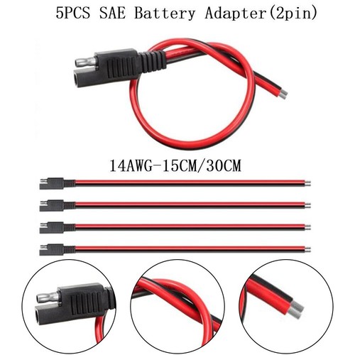 Connecteur SAE à Anneau HuaLiSiJi - Câble 0.6m 12AWG Avec Fusible Pour Solaire/véhicule