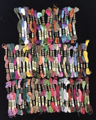 DMC Embroidery Floss Thread Lot of 80 Skeins Vintage Hard To Find Colors