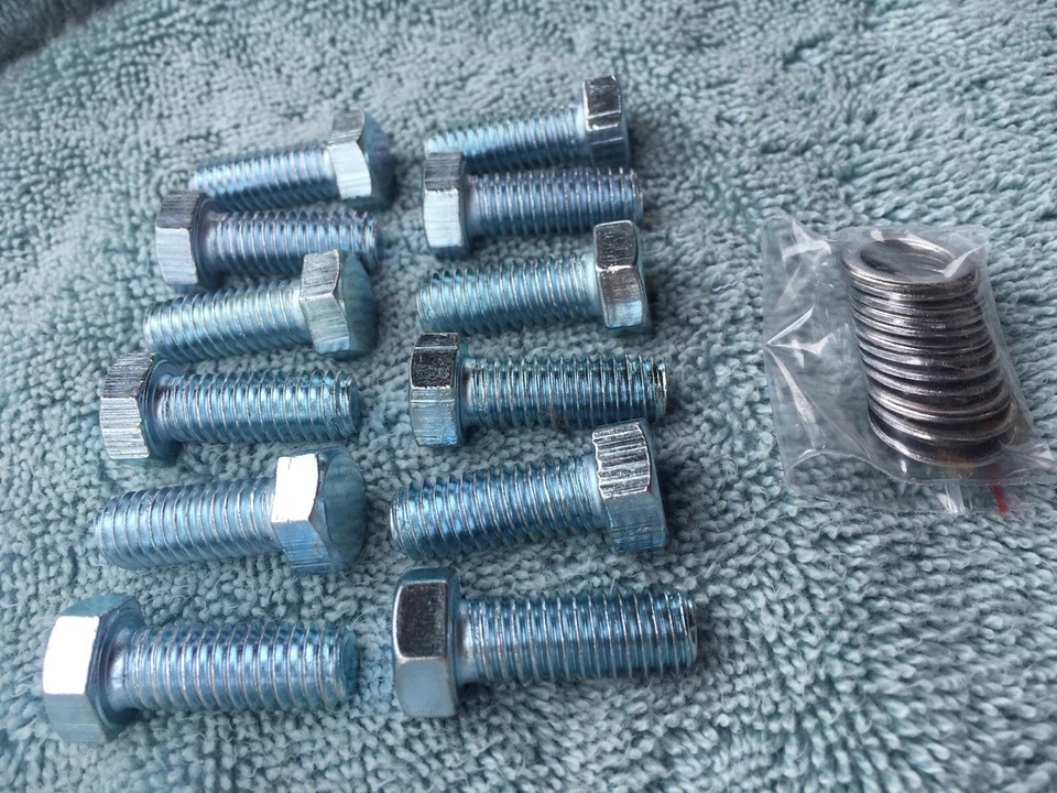 Juego de pernos colector de admisión Chevrolet 265-400 y Chrysler 273-440, 3/8"-16 x 1" Foto 3 de 4