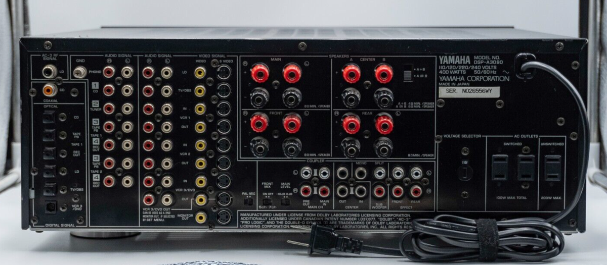 動作品　YAMAHA DSP-A3090 ヤマハ　アンプ　オーディオプロセッサー Yamaha DSP-A3090 7 Channel Pre-Amp/Processor Amplifier for
