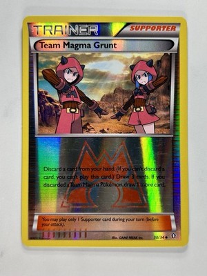 Team Magma Grunt 2015 Pokemon Double Crisis Reverse Holo #30/34 * Light Play
