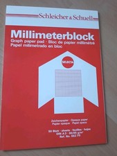 Milimetrowy blok papieru DIN A3 pomarańczowy Schleicher & Schuell rysunek techniczny szkice