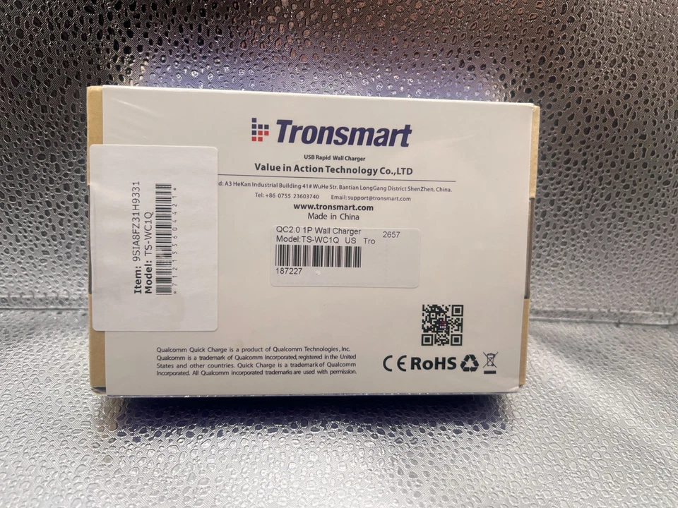 Cargador de pared rápido USB Tronsmart Qualcomm Quick Charge 2.0 TS-WC1Q Foto 3 de 4