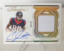 Andre Johnson 2023 Flawless Football Distinguished Patch Auto /25 Texans