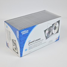 Sealed 50 pack of CD DVD Blu-Ray Slim Jewel Cases