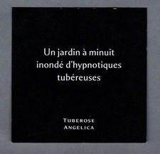 Carte publicitaire  - Tuberose Angelica  de Jo Malone recto verso  française