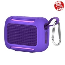 Grapsa Purple Silicone Case for JBL Go 5 Speaker Carabiner