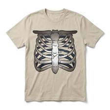 Broken Rib Cage Skeleton Xray T-Shirt Mens Ha...