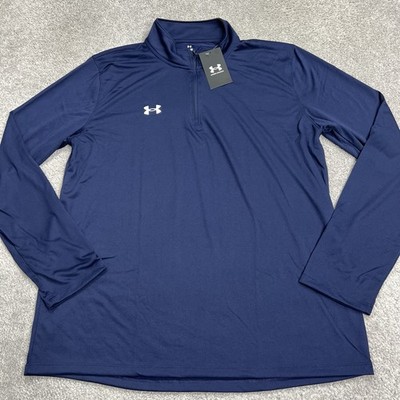 Under Armour UA 1/4 Zip Pullover Men's Large Team Tech Navy Blue