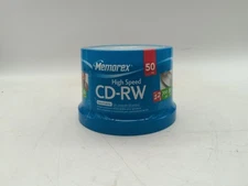 MEMOREX 50 PK HI SPEED CD REWRITABLE CD-RW 12X 700MB 80MIN 03433 NEW SEALED