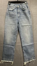 Rag & Bone Women's Baby Ruth Super High Rise Straight Jeans Blue Size 24 NWOT
