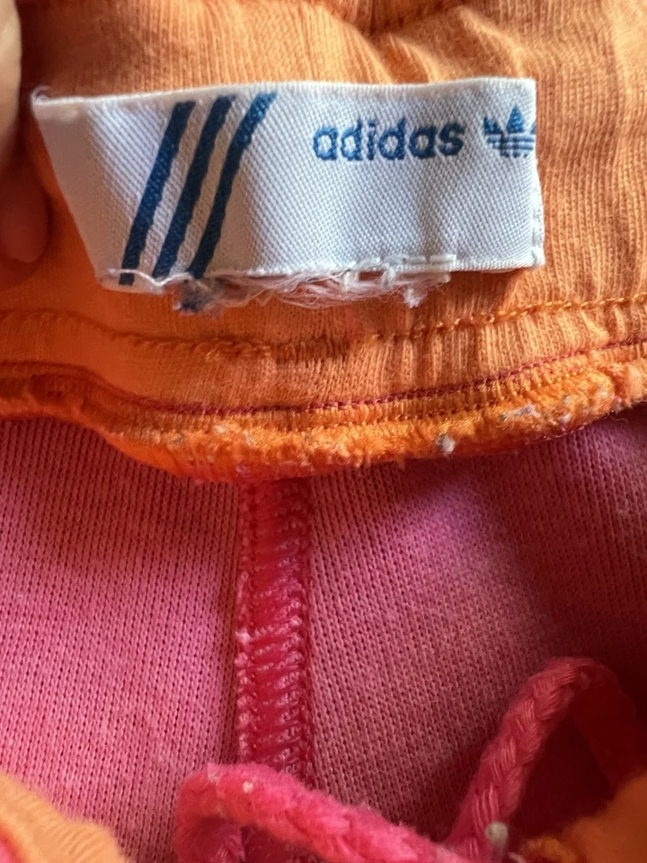 Vintage Y2K Retro Rosa Naranja Adidas Pantalones de Pista XL Atlético Foto 3 de 4