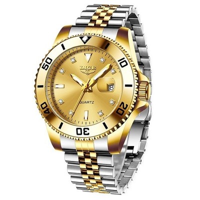 42MM LIGE Quartz Luxury Watch Analog Men's Stainless 30M Waterproof Luminous NEW