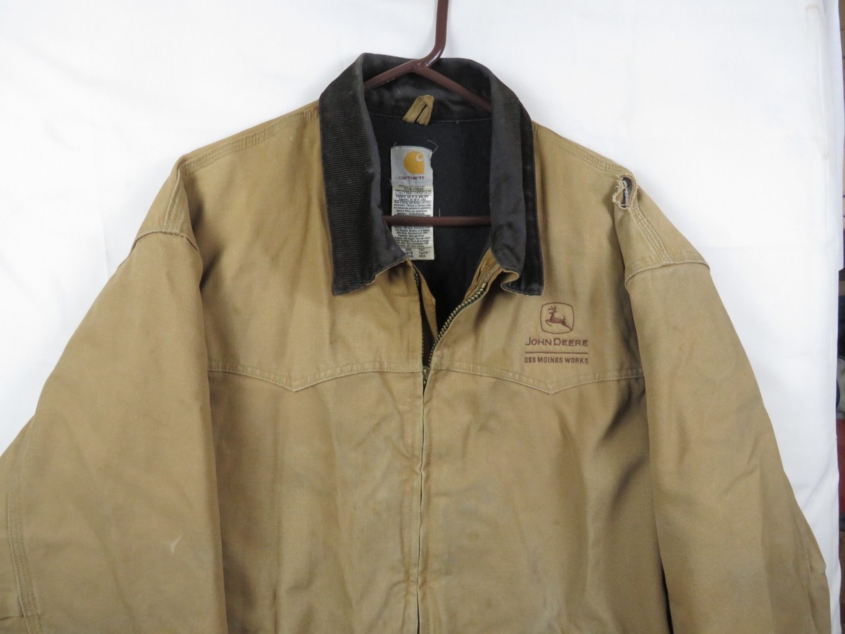 Vintage Carhartt John Deere Works Chore Jacket coat Detroit USA
