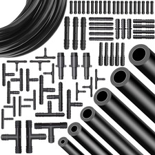 Vacuum Line Kit, 6Pcs 5Ft Vacuum Hose Automotive with 65Pcs Vacuum Line Connecto