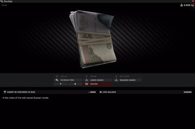 Escape from Tarkov - 10.000.000 Roubles  PvP 10 Mio EFT 1.0 BILLIGSTES ANGEBOT!