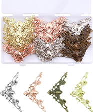 100 PCS Metal Book Corners Protectors Edge Cover for Album Scrapbook