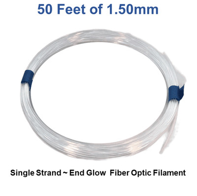 Fiber Optic Lighting Filament - 50ft of 1.5mm End Glow Filament