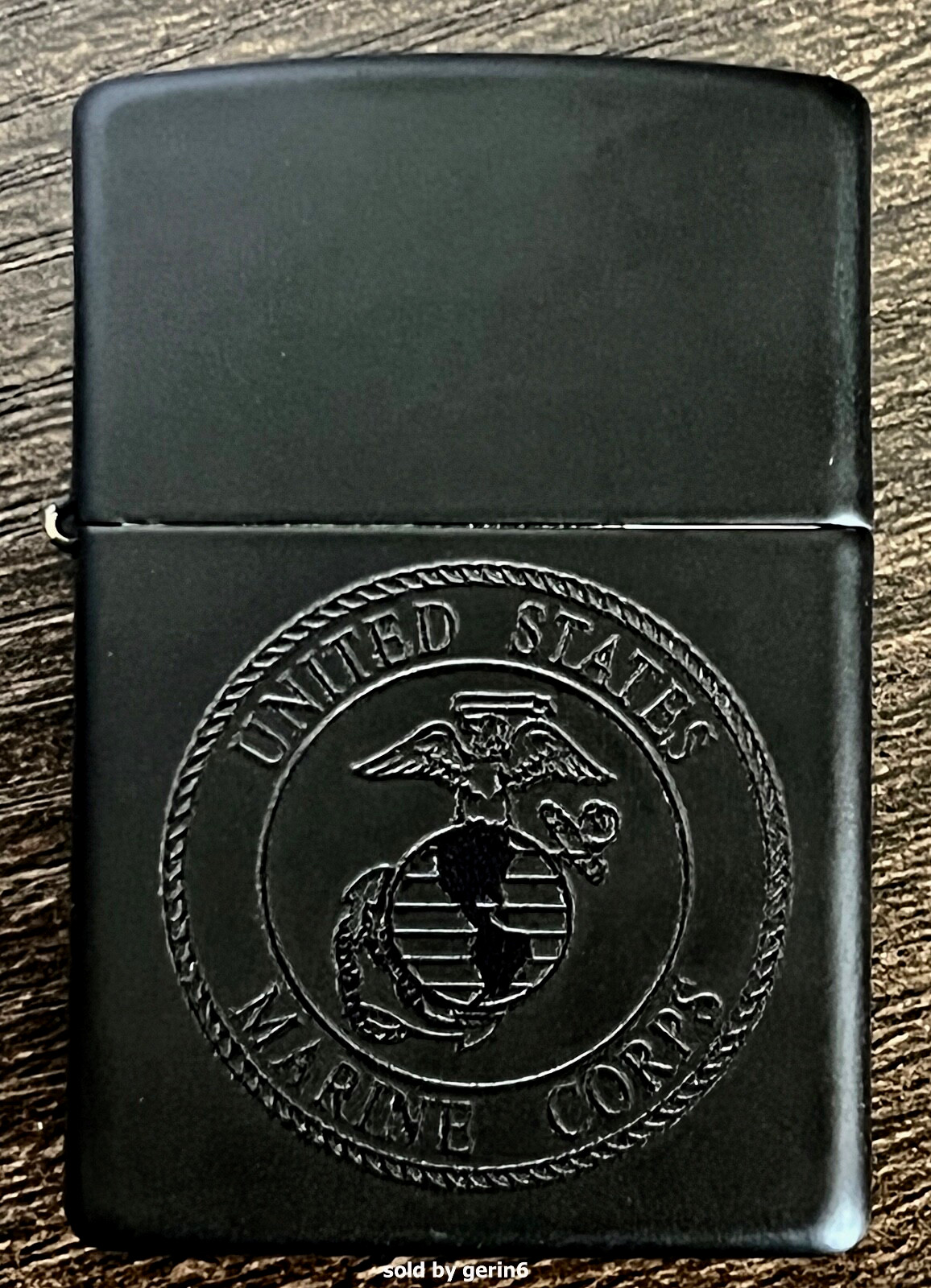 Zippo Windproof Lighter with Black U.S. Marine Corps Seal 97276, New In Box