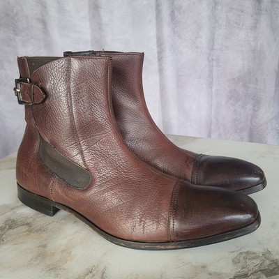 Mezlan Custom Belted Ankle Boots Brown Men's Size 10 M