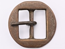 Solid Brass 1 1/4" 1970s Hippie Vintage Belt Buckle