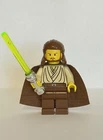 LEGO Star Wars Qui-Gon Jinn Minifigure sw0027 - Episode I - Lightsaber Included!