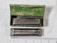 VTG Hohner Harmonica Lot Marine Band Key A A440  Blues Harp Key G Germany