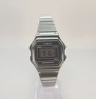 Vintage Timex Digital Watch Women Silver Tone stretch band