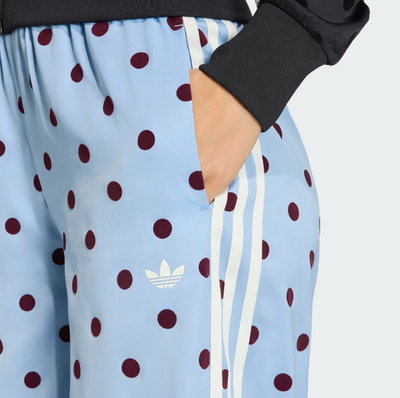 ラスト1点‼️韓国限定SATIN POLKA DOTS TTRACK adidas Originals Satin Polka Dot Wide Leg Pants Women Lifestyle