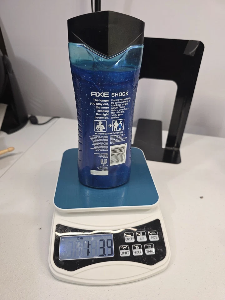 Gel de ducha choque para hombre DISCONTINUADO-AXE. Agua de glaciar 18 fl oz + como nuevo en mar profundo Foto 3 de 4