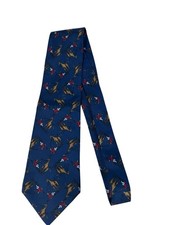 Polo Ralph Lauren Pony Logo 100 Silk Tie Navy All Over Print Equestrian USA 56  