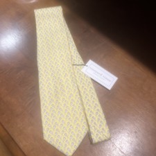Vineyard Vines Yellow Lacrosse Men s Tie Pure Silk