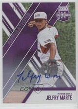 2017 Panini Elite Extra Edition Aspirations Purple 45/50 Jelfry Marte Auto 0q0