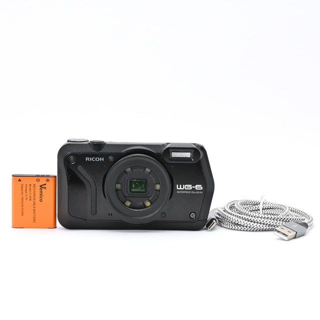 Ricoh WG-6 Waterproof Digital Camera 20.0MP 5x Zoom Black With