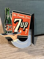 7up Flange Double-Sided Bottle Sign 2002 Limited Run WE-02 Only 2500 Made Rare