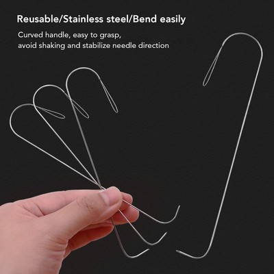 10pcs Curved Beading Needles Edelstahl DIY Bead Spinner Needles Curved Mit CU