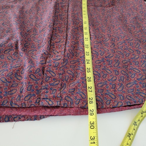 Vintage Tommy Hilfiger Burgundy Paisley Long Sleeve Shirt Size Large EUC - Picture 8 of 9