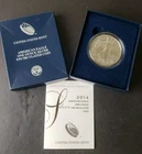 2014 W Burnished $1 American Silver Eagle Dollar