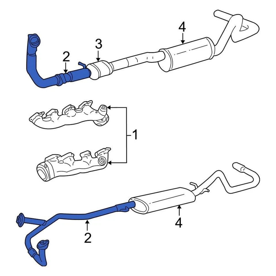 For Ford Excursion 2000-2003 Ford F81Z6K854EA Right Exhaust Pipe Foto 4 de 4
