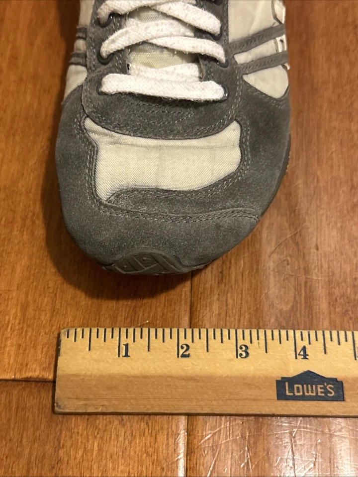 Zapatos Solares Diesel De Colección Para Hombres 9.5 Blanco Gris Gamuza Cuero Tenis Logo Y2K Foto 4 de 4