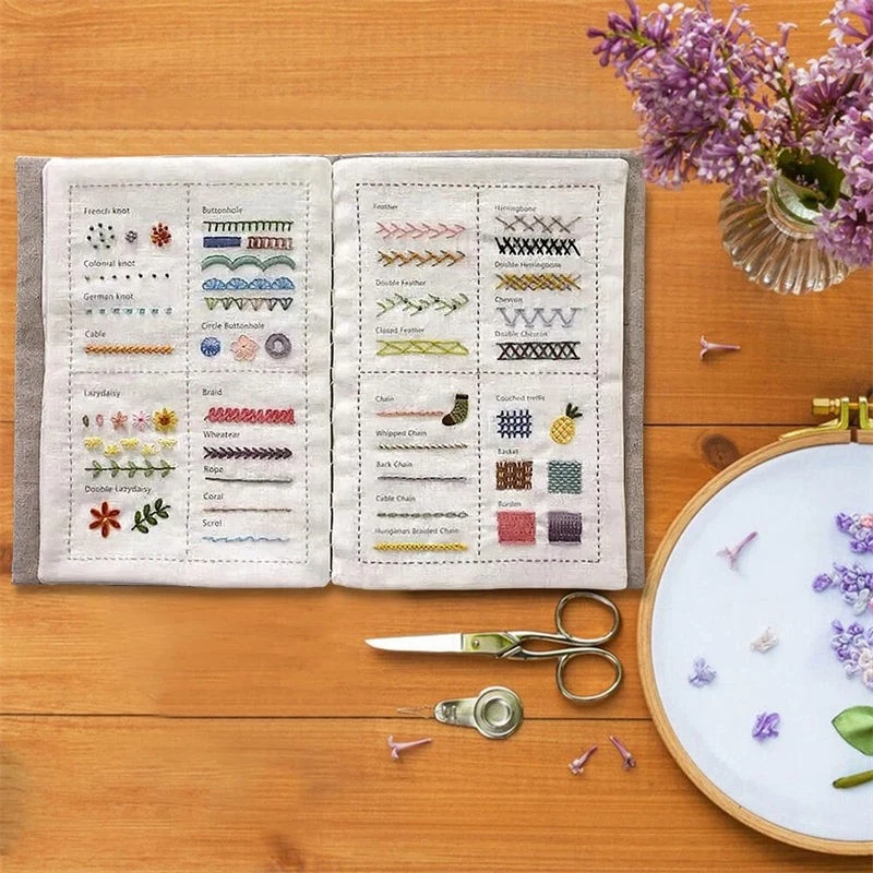 Embroidery Stitch Book Embroidery Sewing Tools Book for Beginners & Enthusiasts~ - Image 4 of 4
