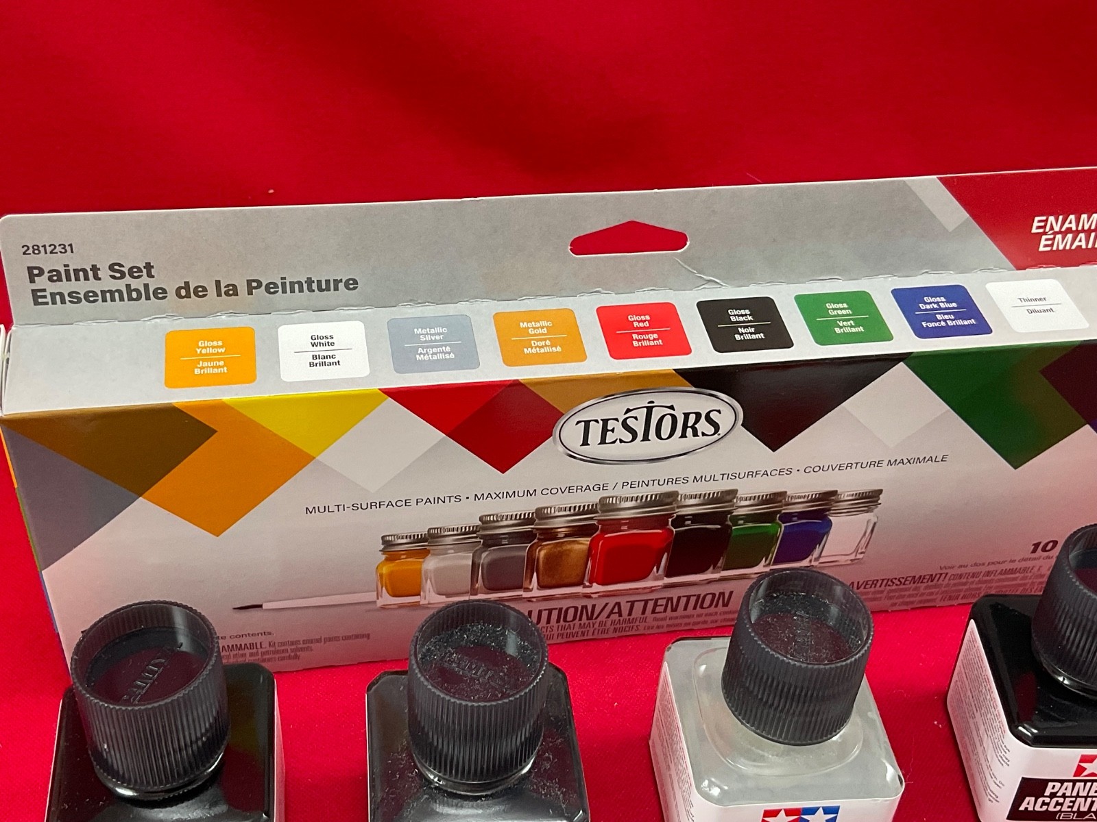 TESTORS  TAMIYA MODELING SET Paint REVELL Glue Cement Brushes model car plane  F