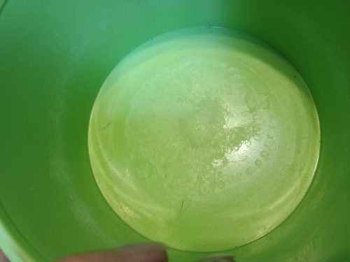 2 bidons Servalier courts 5,5" vert pomme citron vintage Tupperware #1298 PAS DE COUVERCLES - Photo 9/12
