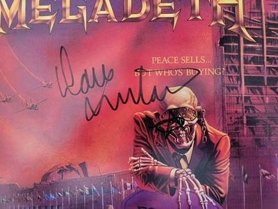 Megadeth SIGNED Peace Sells Dave Mustaine Autographed Vinyl LP 1st