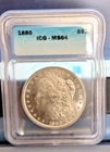 1880 MORGAN ICG MS64 SILVER DOLLAR